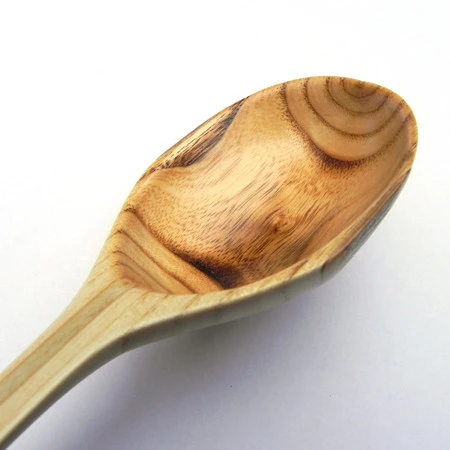 Hand carved ash spoon