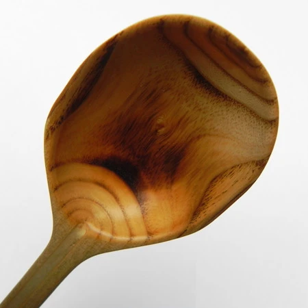 Hand carved ash spoon